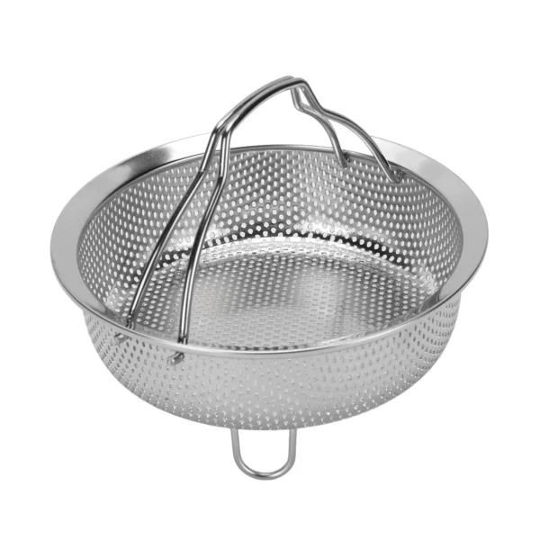 Panier vapeur en acier inoxydable avec poignées pliables